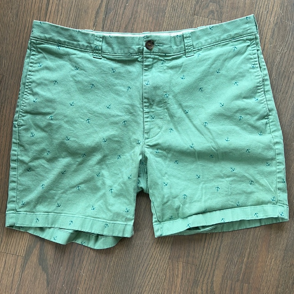 J. Crew Mens Chino Anchor Shorts, Size 35